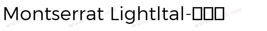 Montserrat Lightltal字体转换